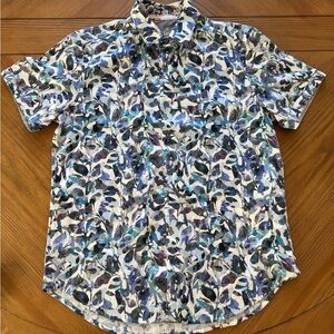 NEW ROBERT GRAHAM SHORT SLEEVE FLORAL BUTTON DOWN SHIRT